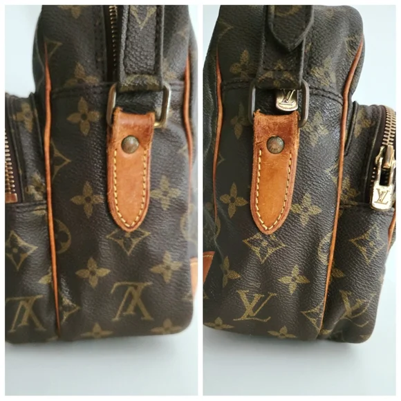 Authentic LOUIS VUITTON LV Nile Monogram Crossbody Shoulder Vintage Camera Bag - Picture 9 of 16